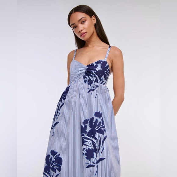 Abercrombie & Fitch Poplin Babydoll Maxi Dress - Picture 4 of 7